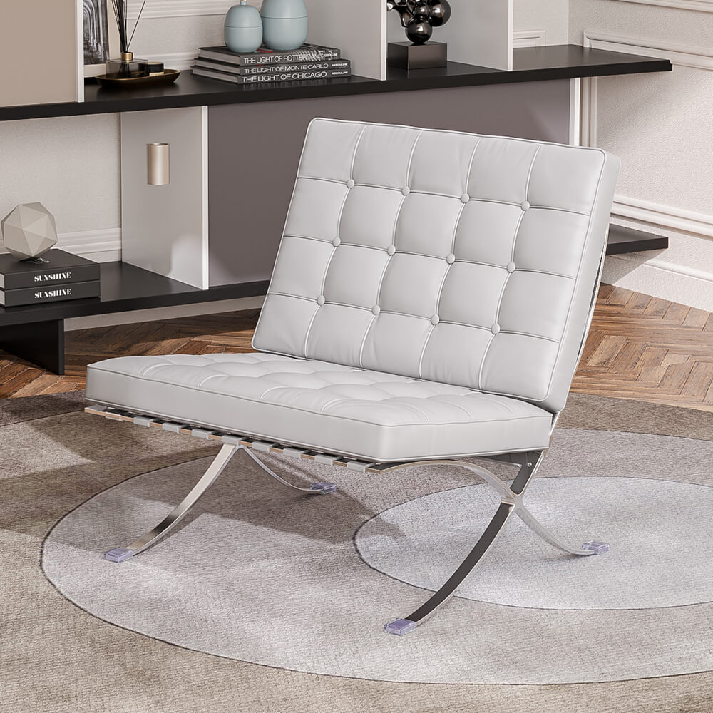 Luxuriance Designs - Barcelona Chair and Ottoman Replica | Genuine Leather - Review