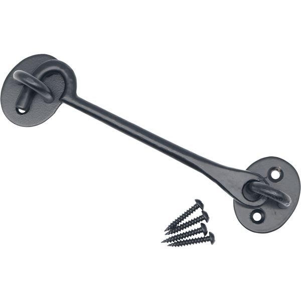 QUALITY Cast Iron Cabin Hook - 12 inch - Black - tradefit