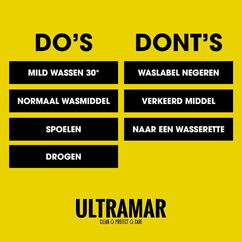 Do's and dont's skikleding wassen