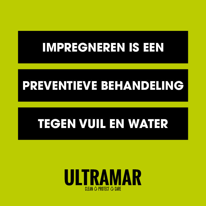 Impregneren is een preventieve behandeling tegen vuil en water