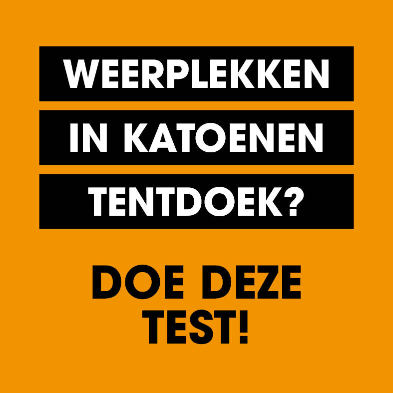 Weerplekken in katoenen tentdoek? Doe deze test!