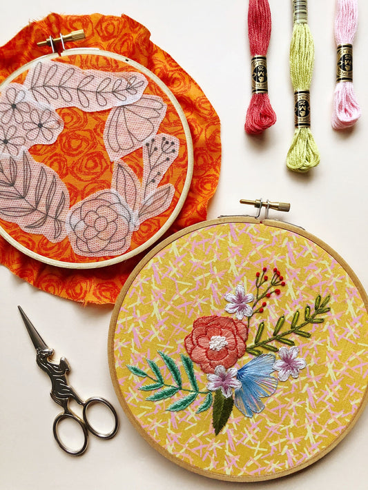 Stick and Stitch Embroidery Patterns Stick on Floral -  Israel