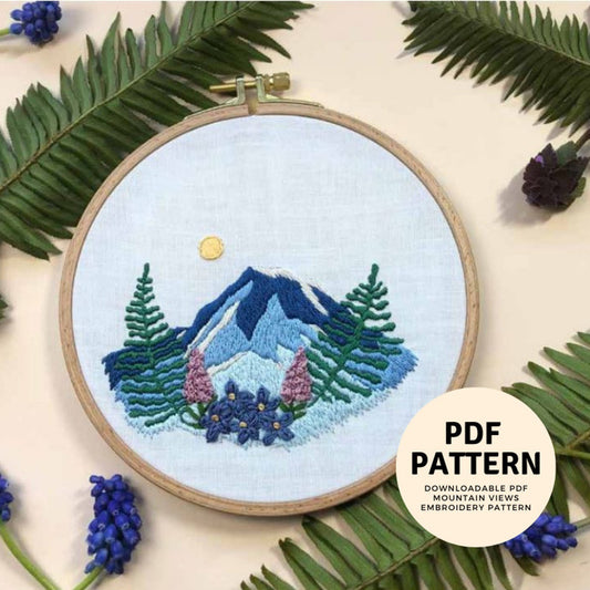 Peel, Stick, and Stitch Hand Embroidery Pattern - Winter Botanicals -  Stitched Modern