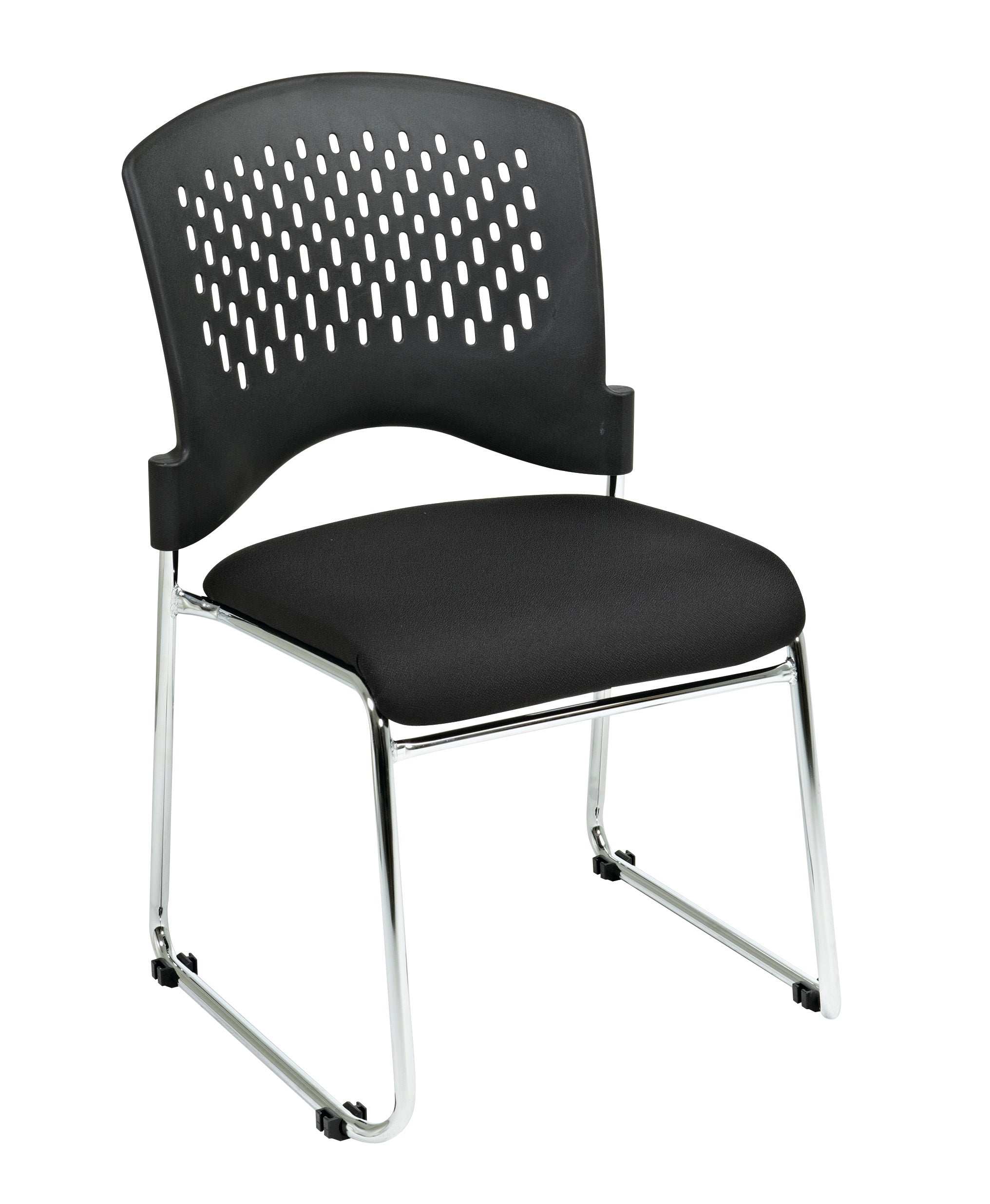 Visitors Chair with Plastic Back and Dolly