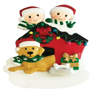 Gingerbread Cookie Puppy Dog Personalized Christmas Ornament OR1222