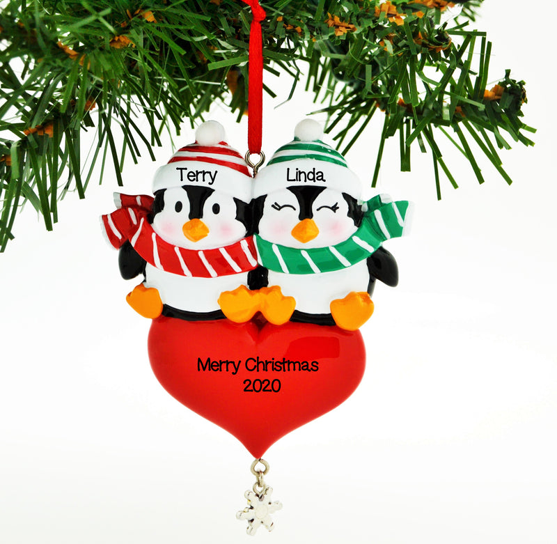 personalized christmas ornaments for couples