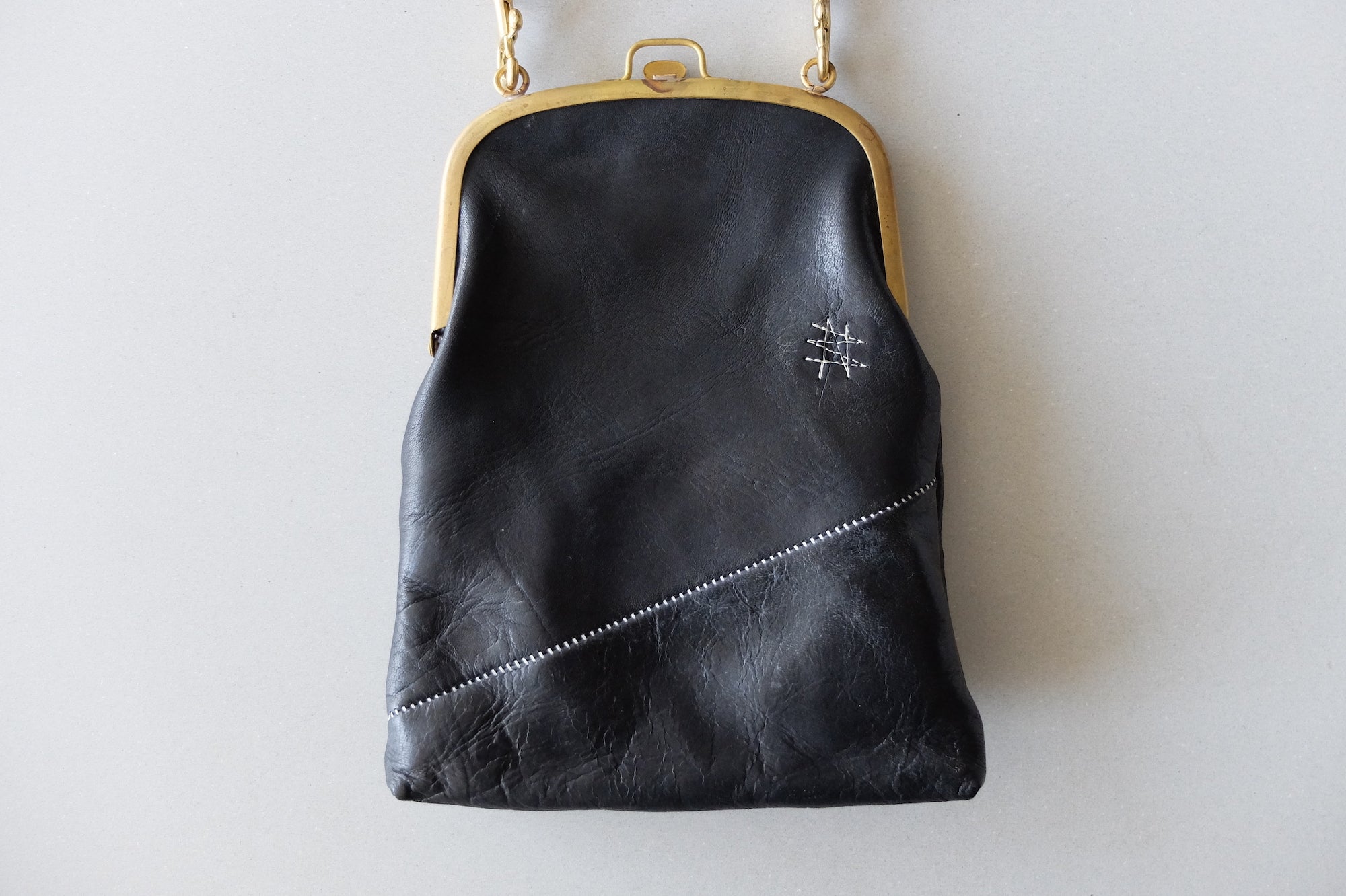 Atsushi Takamizawa six-clothing deer leather game leather frameporch flameporch brass shoulderbag coin purse coincase