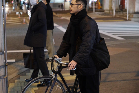 Leather shoulder bag black <XL> zawa shoulder zawacoffee