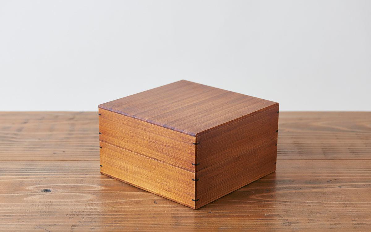 [Limited stock sale] 2-tier jubako｜Yosetake wipe lacquer｜Bamboo box series set sale