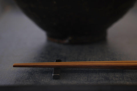 Iron chopstick rest Bamboo chopstick wipe Lacquer square tray Ikkanbari