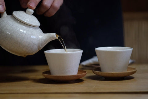 Nankei Touen Seogi Pot White Kuki Tea Bowl Teacup White Wood