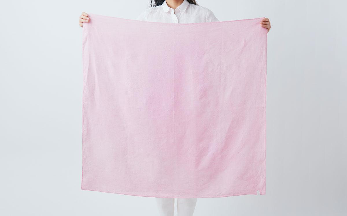 Vegetable-dyed linen furoshiki large square cloth