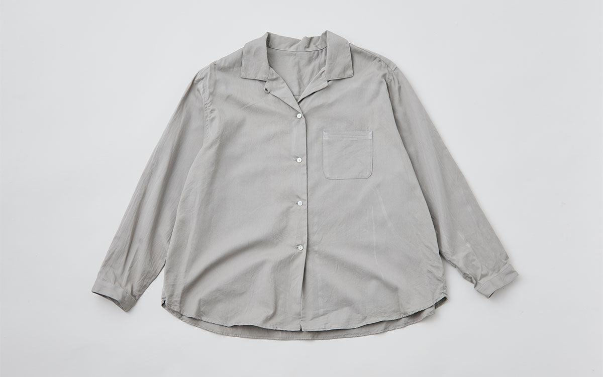 enrica×かぐれ cottonshirt（earthgrey）