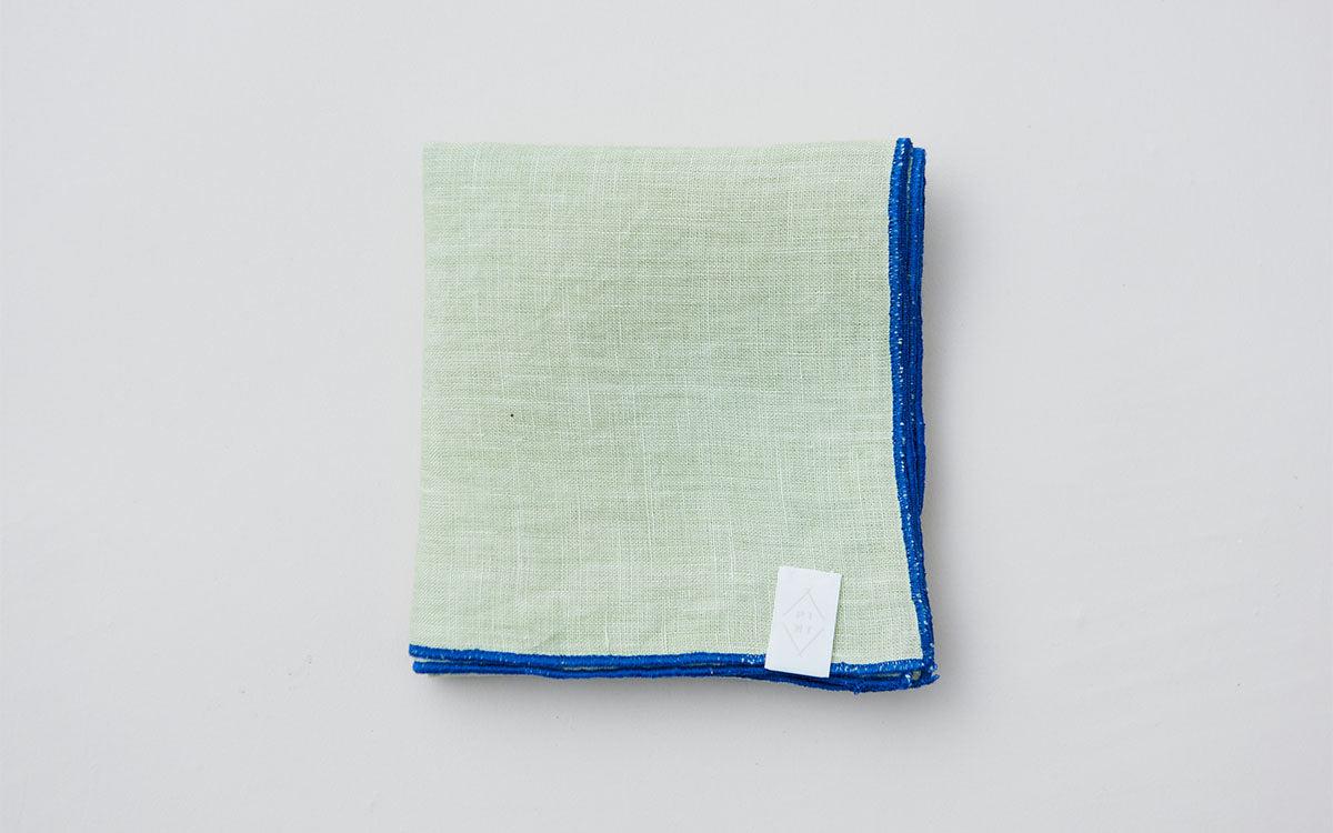Vegetable-dyed linen handkerchief