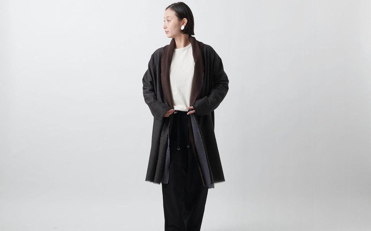 MITTAN / 三重織綿絹毛麻ジャケット 茶がさね JK-23 / unisex