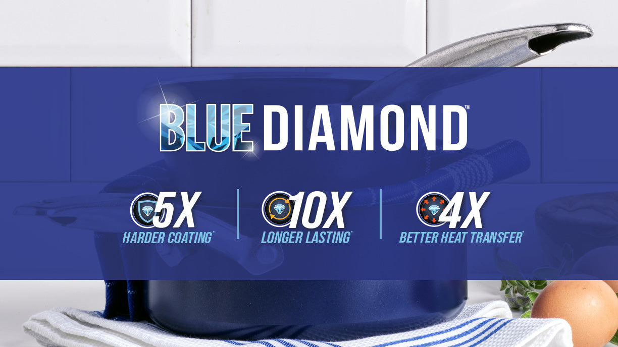 Blue Diamond Toxin Free Ceramic Metal Utensil Dishwasher, 11'' Griddle 
