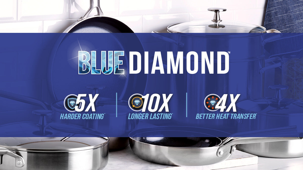 Blue Diamond Triple Steel 7-Piece Cookware Set