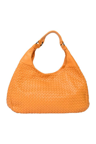 Bottega Veneta orange woven knot bag Archives - STYLE DU MONDE