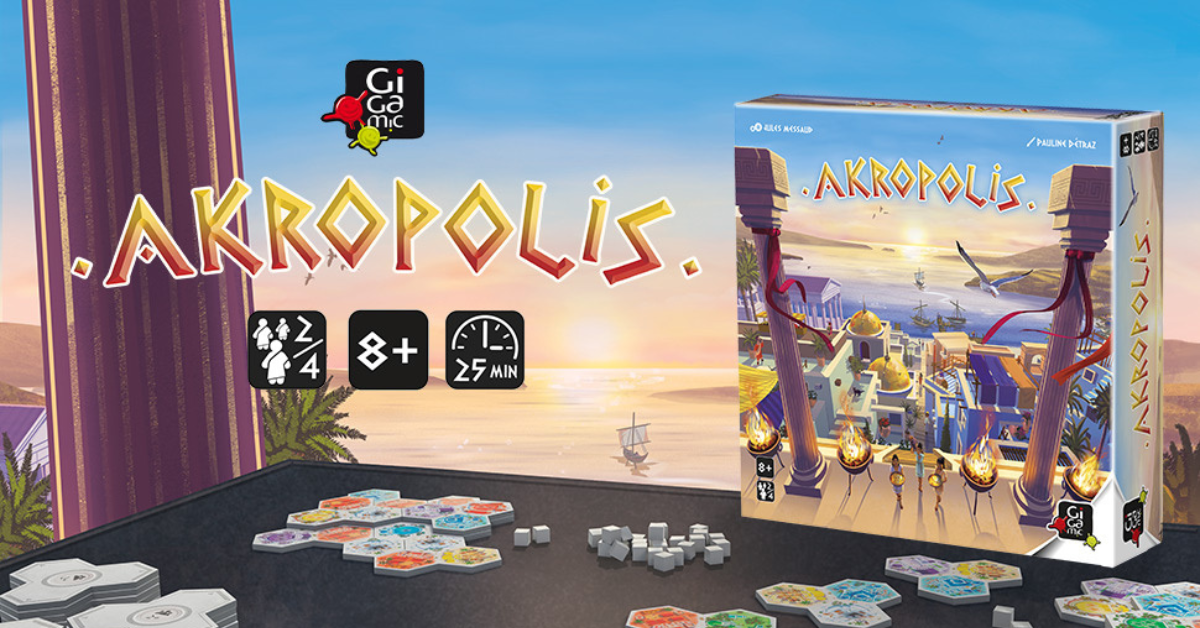 Akropolis | Strategy Game for Teens and Adults | Ages 8+ | 2 to 4 Players |  30 Minutes