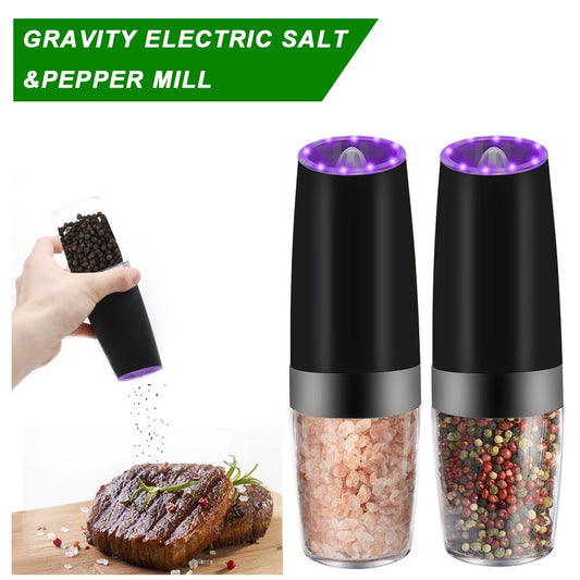 1/2/4X Electric Salt And Pepper Grinder Powered Gravity Sensor Pepper Mill
