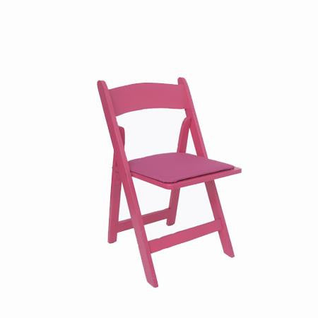 pink folding chair