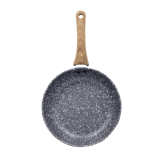 Sartén Wok Mármol Inducción Negro — Queen Sense