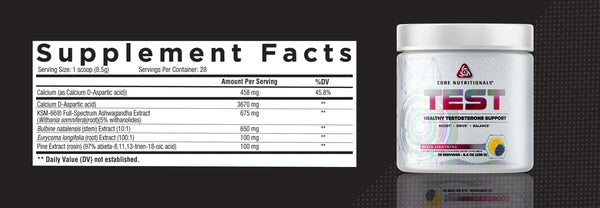 CORE TEST Label