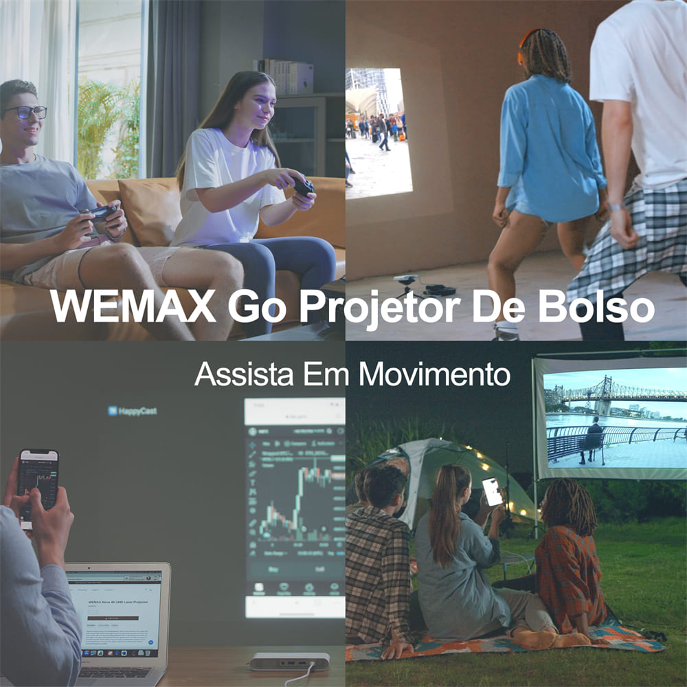 Mini Projetor Wemax Go 300 Laser ALPD Portátil Full HD 1080p