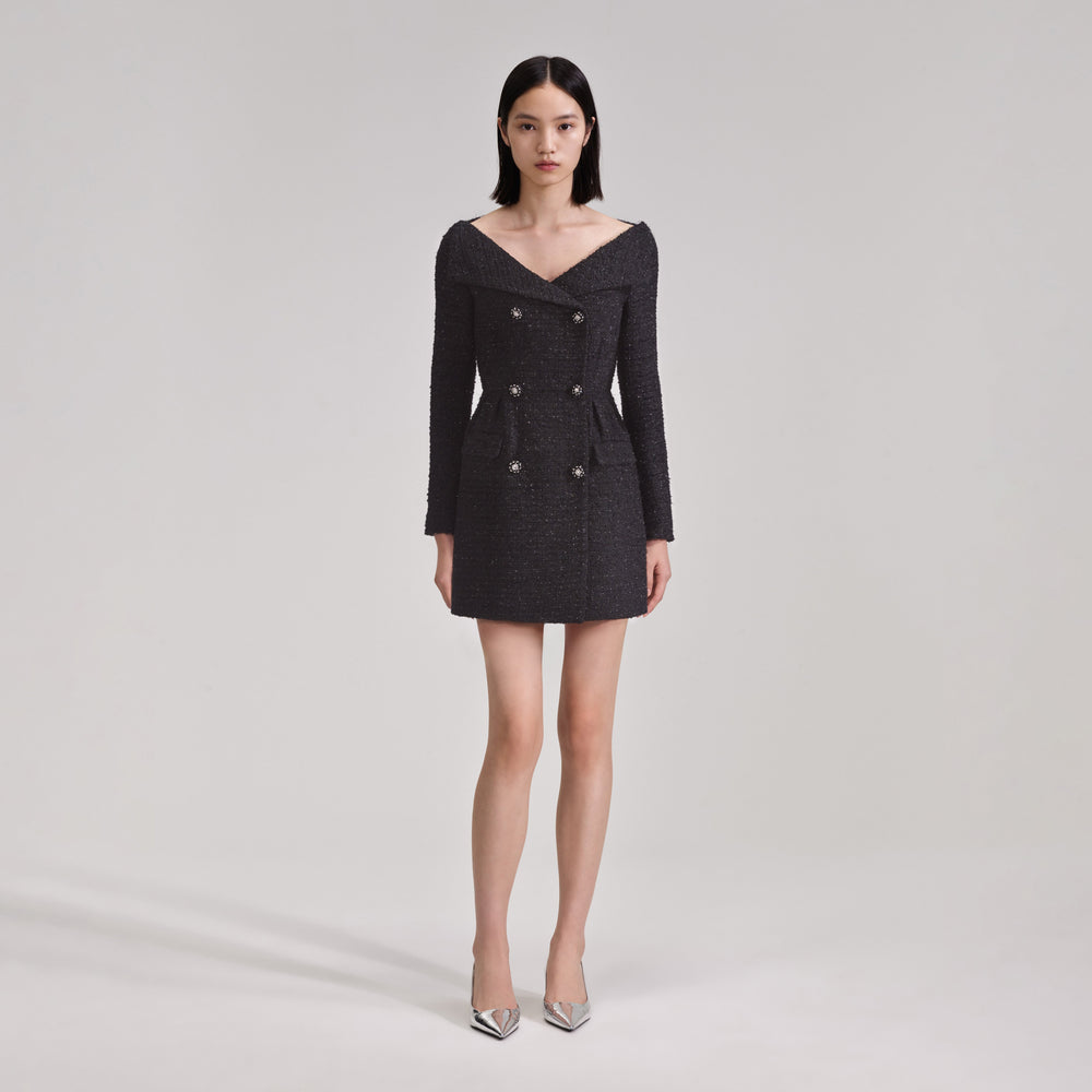 Black Jersey Cut Out Mini Dress - SELF-PORTRAIT - Purchase on Ventis.