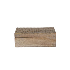 Carved Mango Wood Box - Linen & Clove
