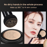 Air Cushion BB Cream Whitening Concealer Foundation Oil Control Make Up With 3D Mushroom Puff Pore-filling Full Coverage