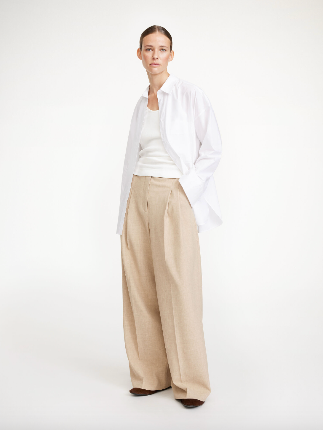 Cymbaria High Waist Trousers: Cinnamon Brown