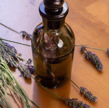 A bottle of lavender oil.