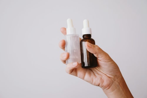 Bottles of retinoids and salicylic acid