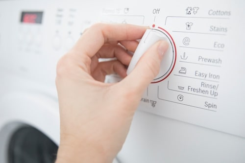 Laundry machine temperature knob