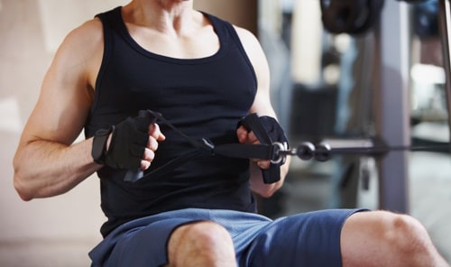 Man doing regular exercise