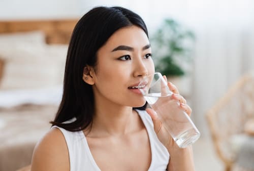 Woman drinking water