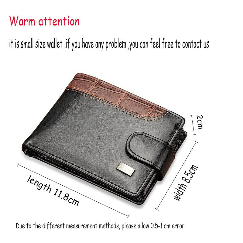 Baellerry Vintage Leather Hasp Small Wallet Coin Pocket Purse Card Holder Men Wallets Money Cartera Hombre Bag Male Clutch