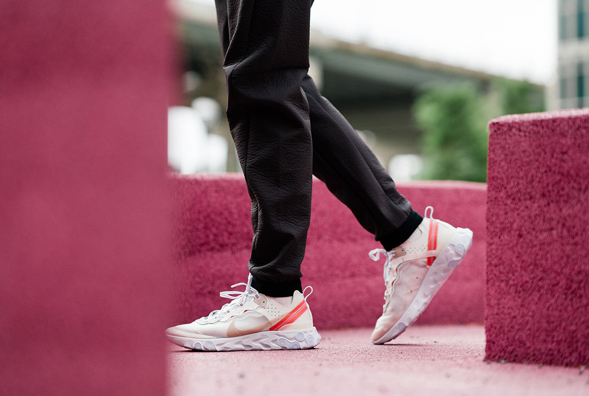 nike react element 87 sail on feet