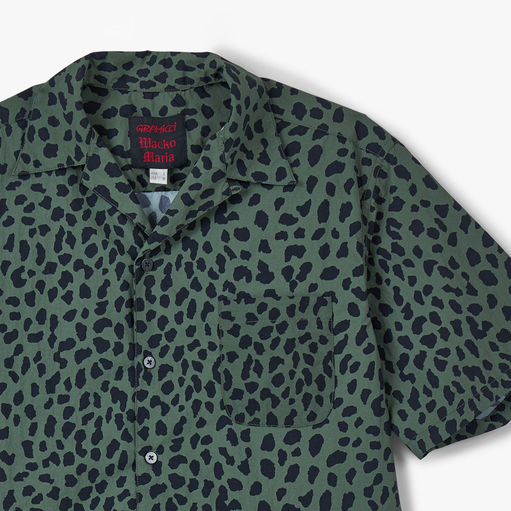 Gramicci x Wacko Maria Leopard Open Collar Shirt / Khaki – Livestock