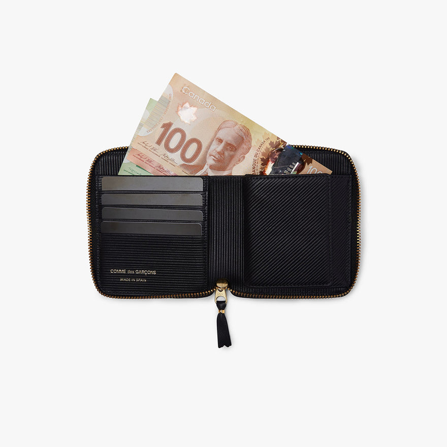 COMME des GARÇONS WALLET Intersection Zip Wallet / Black