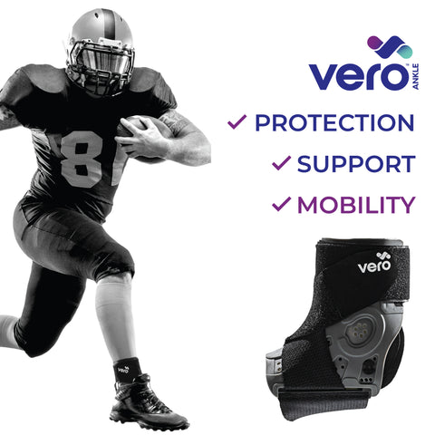 VeroAnkle Brace and Football Player for Protection, Support and Mobility