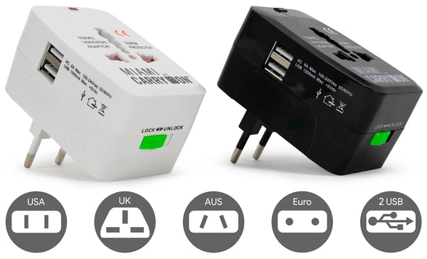 International Travel Adapter with USB Adapters