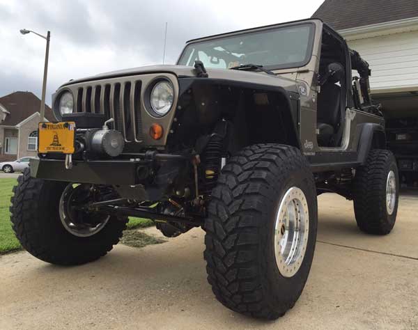 Jeep YJ Front Bumper, Stubby Steel – Barnes 4WD