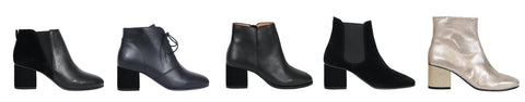 comparison ankle boots with interchangeable heels