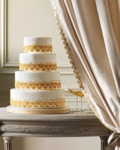 white and gold tiered wedding cake the wedding room nottingham