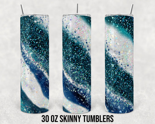 20 oz Skinny Tumbler Sublimation Design Template Glitter Blurred White  Straight Design Digital Download PNG