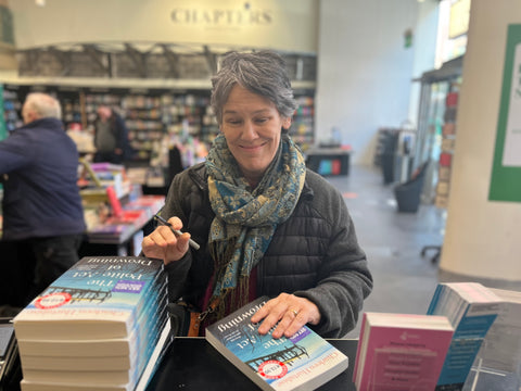 Author Charleen Hurtubise signing her book at Chapters Bookstore