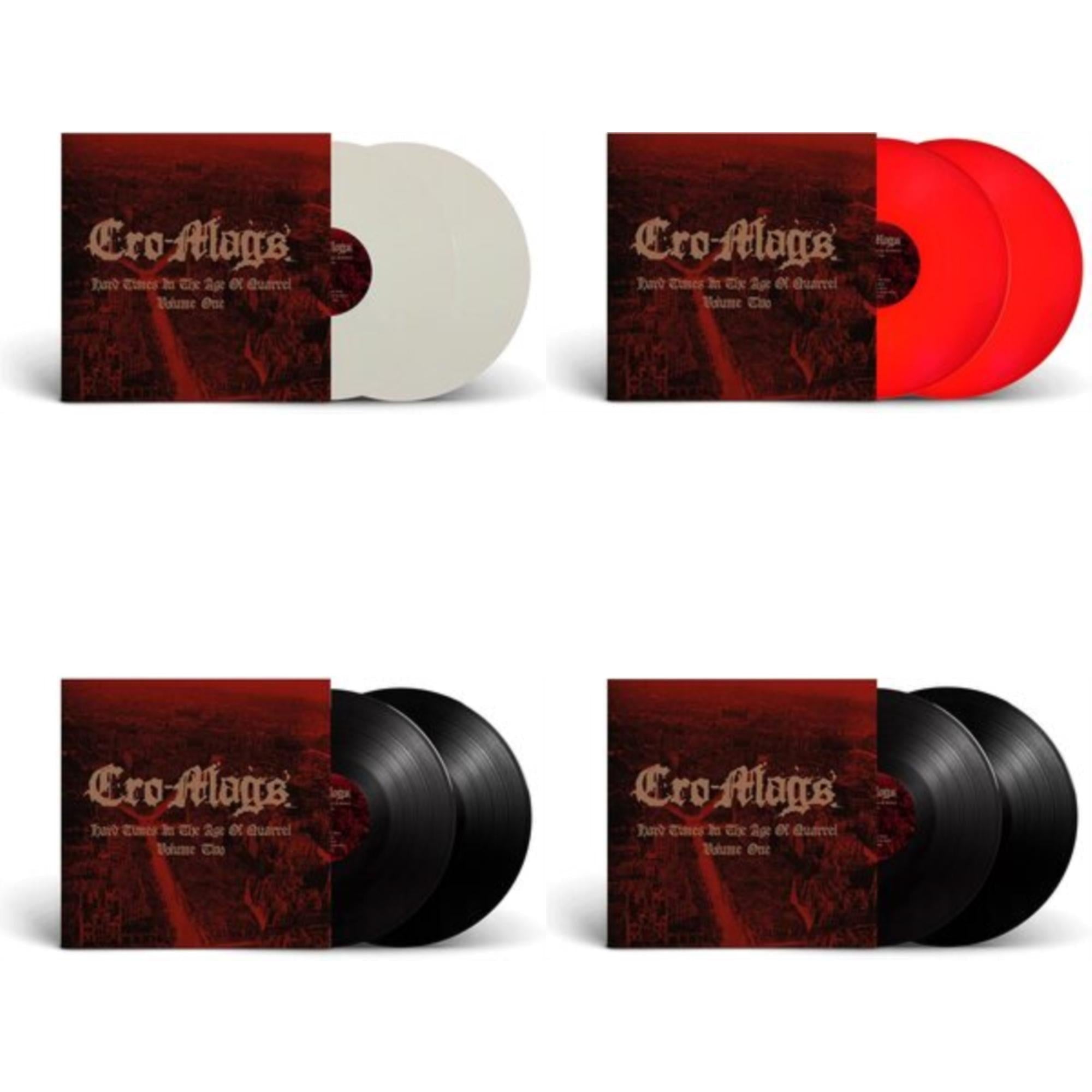 Cro-Mags - Hard Times In The Age Of Quarrel: Vol 1 (2LP/White Vinyl) & Hard Times In The Age Of Quarrel: Vol 2 (2LP/Red Vinyl) & Hard Times In The Age Of Quarrel: Vol 2 (2LP) & Hard Times In The Age Of Quarrel: Vol 1 (2LP)