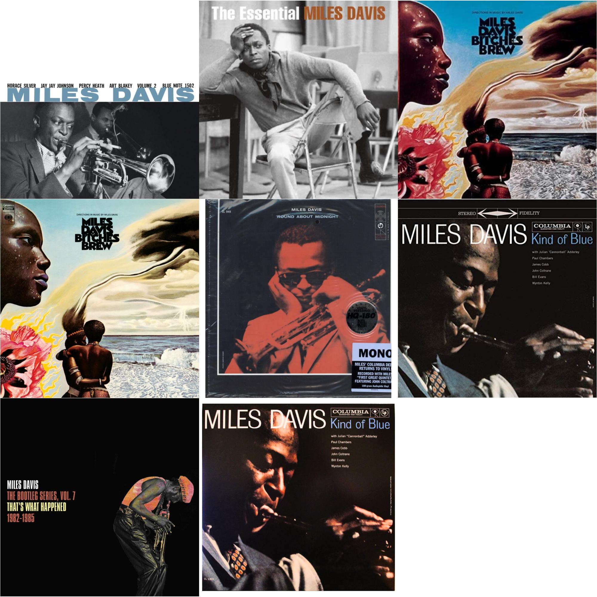 Miles Davis - Volume 2 (Blue Note Classic LP Vinyl Series) & Essential Miles Davis (2LP) & Bitches Brew & Bitches Brew (2LP/140G/Dl Insert) & Round About Midnight (180G/Mono) & Kind Of Blue (180G) & Bootleg Series Vol. 7: That’S What Happened